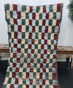 Gray And Burgundy Vintage Rug