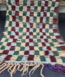 Gray And Burgundy Vintage Rug