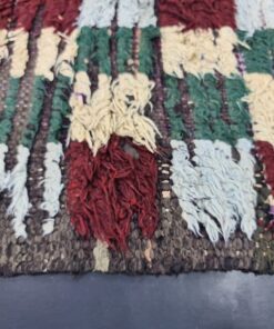 Gray And Burgundy Vintage Rug