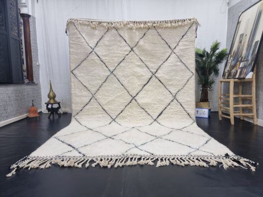 White And Black Rug