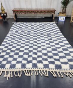 ,White And Spruce Blue Rug
