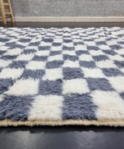 ,White And Spruce Blue Rug