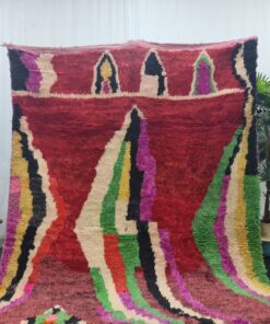 Red And Green Tribal Rug