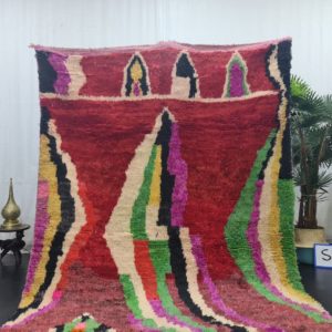 Red And Green Tribal Rug