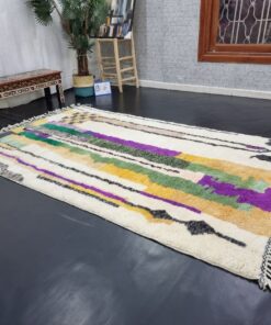 Purple And Green Wool Rug