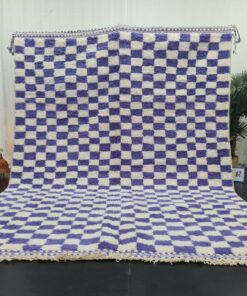 Violet and White Rug