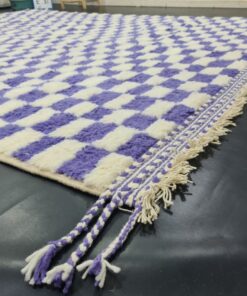 Violet and White Rug