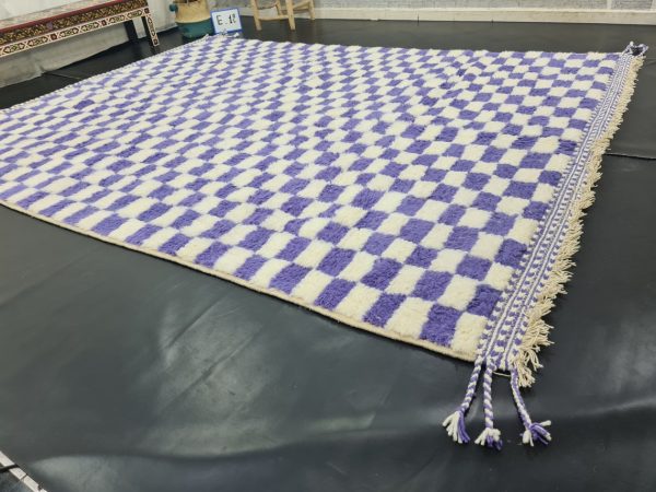 Violet and White Rug
