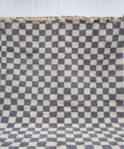 Alternative view of STEFA - Gray And White Wool Rug - Beni Ourain Carpet 7x9