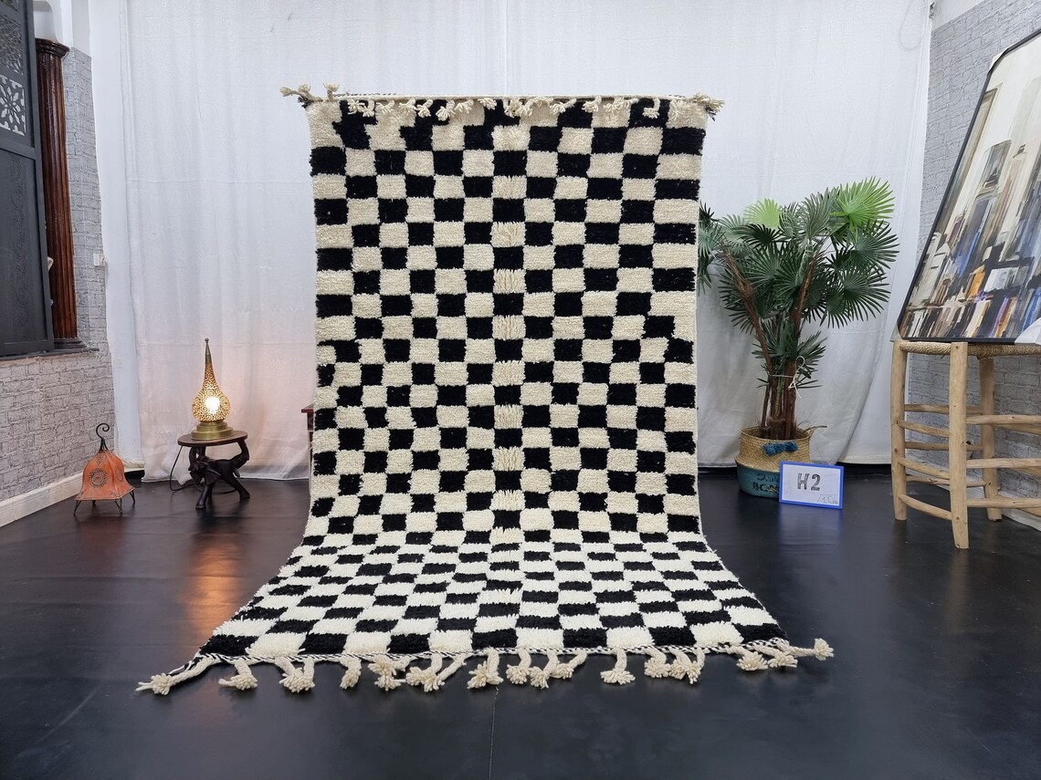 Checkered Black Rug