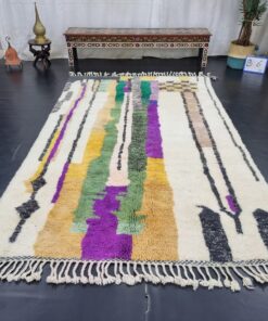 Purple And Green Wool Rug