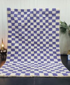 Purple and White Rug