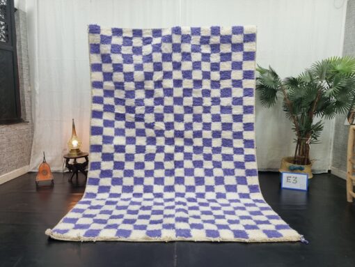 Purple and White Rug