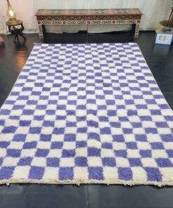 Purple and White Rug