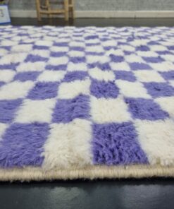 Purple and White Rug