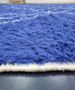 Dark Blue Geometric Rug