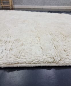 White And Black Wool Rug