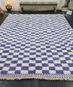 Violet and White Rug