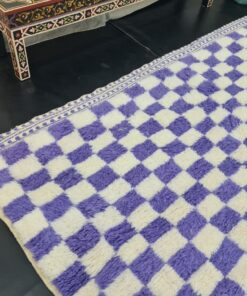 Violet and White Rug