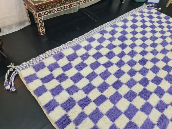 Violet and White Rug