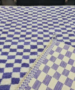 Violet and White Rug