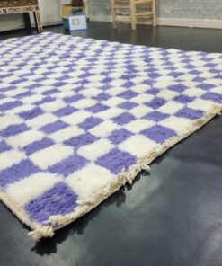 Purple and White Rug