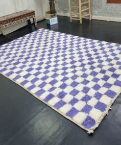 Purple and White Rug