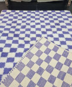 Purple and White Rug