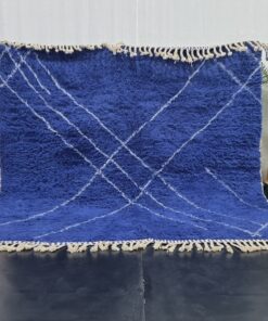 Dark Blue Geometric Rug