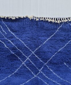 Dark Blue Geometric Rug