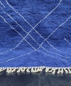 Dark Blue Geometric Rug