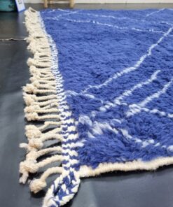 Dark Blue Geometric Rug