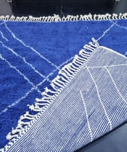 Dark Blue Geometric Rug