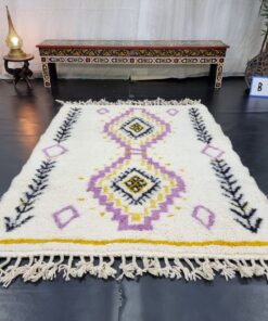White And Purple Rug