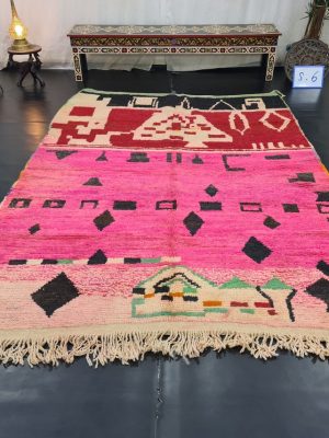 Pink And Red Rug