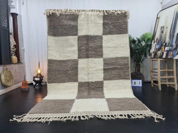 Brown and White Rug
