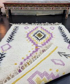 White And Purple Rug