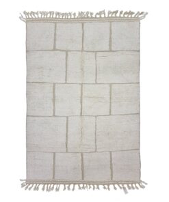 NUR – White Rug - Berber Beni Ourain Grid Rug