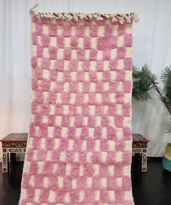 Pink Checkered Rug