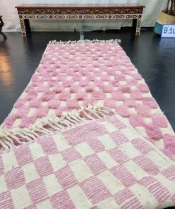 Pink Checkered Rug