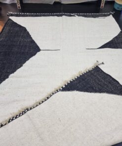 Black And White Flat Rug