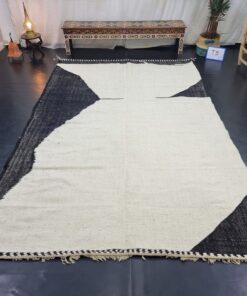 Black And White Flat Rug
