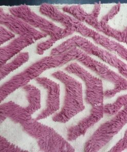 Bubblegum Pink And White Rug