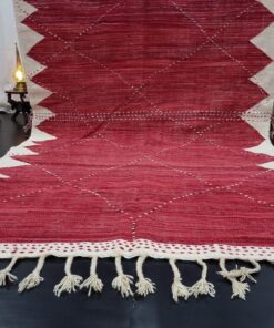 Red And White Rug