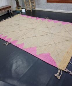 Light Gray And Pink Rug