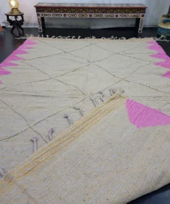 Light Gray And Pink Rug