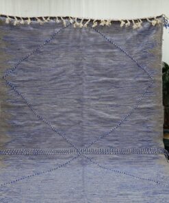 Blue And Light Gray Wool Rug