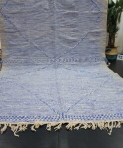 Blue And Light Gray Wool Rug