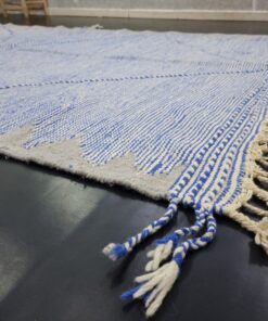 Blue And Light Gray Wool Rug