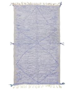 Blue And Light Gray Wool Rug